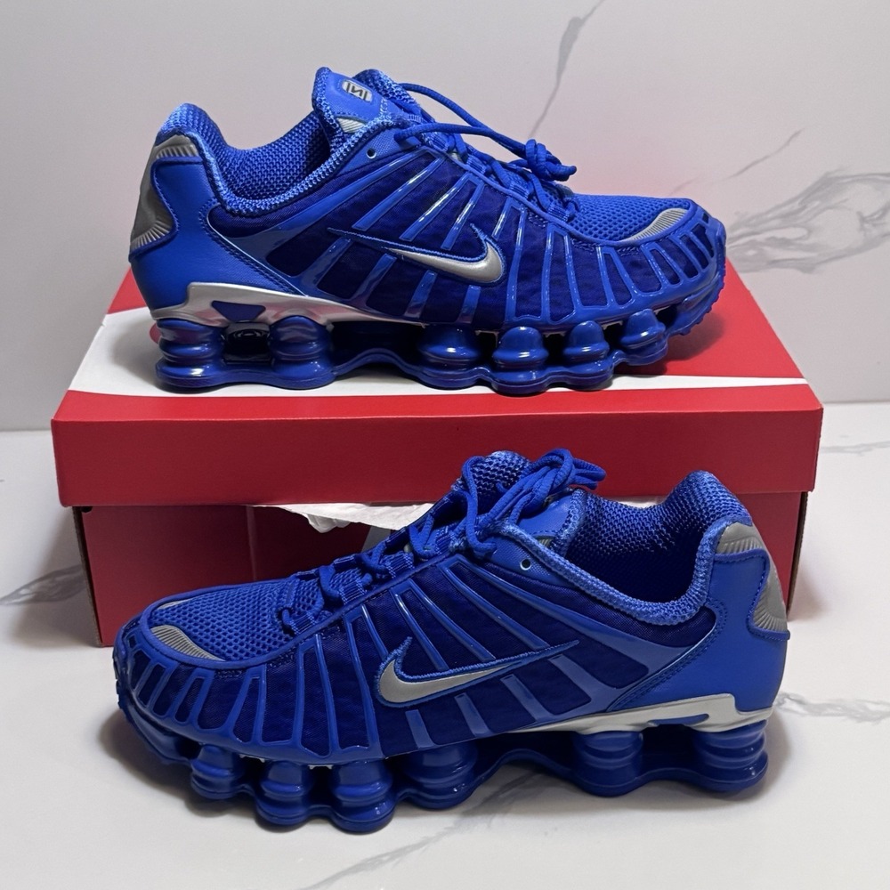 Nike Shox TL Men's 8 Royal Blue Metallic Silver Black Shoes Sneakers NEW $170